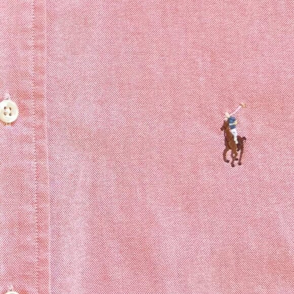 POLO Ralph Lauren Men's Salmon Button Down Oxford Shirt: 17-32/33 - Picture 5 of 6